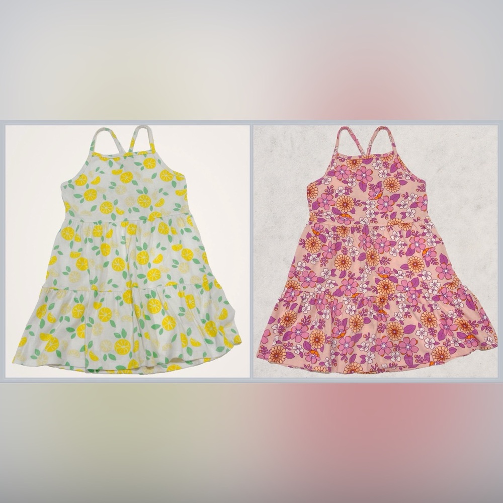 Cat & Jack Girls Spaghetti Strap Tiered Dress- Size Small (6/7)
